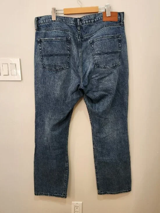 Lucky Brand 363 Cotton Linen Vintage Straight Denim Blue Jeans Men's Size 36x32 - Picture 2 of 15